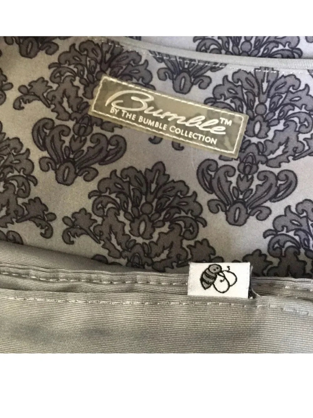 Bumble Taylor grey damask transitional diaper tote bag